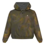Green Hellstar Path to Paradise Airbrush Zip-Up Hoodie