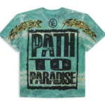 Green Hellstar Rasta Skull Tye-Dye T-Shirt - Image 2