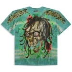 Green Hellstar Rasta Skull Tye-Dye T-Shirt