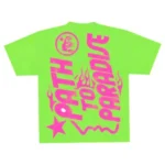 Green Hellstar Records Jesus Emblem T-shirt - Image 2