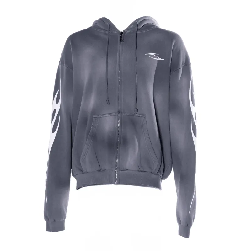 Grey-Hellstar-Studios-Hs-Uniform-Zip-Up-Hoodie-Hellstar-Studios.webp Grey Hellstar Studios Hs Uniform Zip-Up Hoodie - Image 1