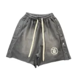 Pink & Grey Hellstar Studios Snap Sweatshorts - Image 4