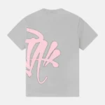 Grey/Pink Syna World Syna Logo T-shirt - Image 2