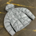 Grey SYNA Wave Puffer Jacket - Image 2