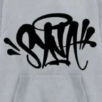 Grey Syna World Graffiti Art Hoodie - Image 2