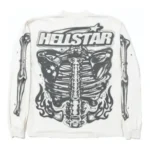White Hellstar Airbrushed Bones Longsleeve - Image 2