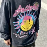 Black Smile You're in Paradise Hellstar Long Sleeve Shirt - Image 4