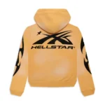 Yellow and Black Zip-Up Hellstar Sports Hoodie - Image 2