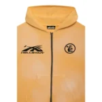 Yellow and Black Zip-Up Hellstar Sports Hoodie - Image 3