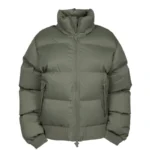 Khaki LIL SYNA Puffer Zip-Up Fur Hood Jacket - Image 3