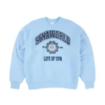 Light Blue SYNA Varsity Crewneck Sweater