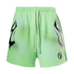 Neon Green Hellstar Studios Flame Shorts