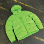 Neon Green SYNA Wave Puffer Jacket - Image 2
