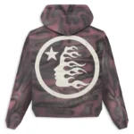 Pink Hellstar Classic Logo Airbrush Zip-Up Hoodie - Image 2