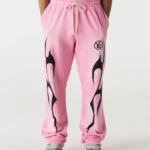 Pink Hellstar Records Flame Sweatpants - Image 2