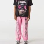 Hellstar Studios Pink Flame Sweatpants - Image 3