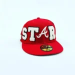 Red Hellstar Baseball Fitted Cap