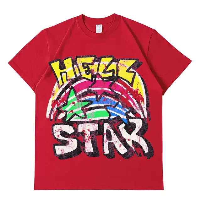 Red-Hellstar-Horror-Graphic-T-Shirts-Hellstar-Records.webp Men'S Hellstar Horror Graphic Tee-Shirts - Image 1