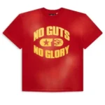Yellow and Red Hellstar studios No Guts No Glory Tee