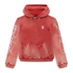 Red Hellstar Path To Paradise Zip-Up Hoodie