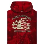 Red Hellstar Tye-Dye Skull Hoodie - Image 3