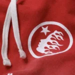 Red Hellstar Studios Racer Flame Flare Sweatpants - Image 3