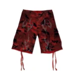 Red Studded Hellstar Cargo Shorts