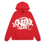 Red Syna World Logo Hoodie and Short Set - Image 3