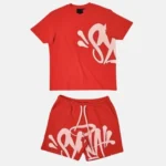 Red Syna World T-shirt and Shorts Set