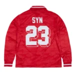 Red/White SYNA 23 Footy Jersey - Image 2