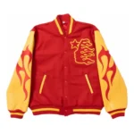 Red/Yellow Hellstar Werewolf Letterman Jacket