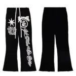 Unisex Black Hellstar Studios Vintage Flare Pants