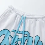 White/Blue Syna World Logo Tee and Short Set - Image 6