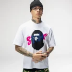 White Central Cee SYNA World x Bape x Spotify Tee - Image 2