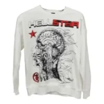 White Hellstar Human brain Long Sleeve Tee