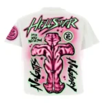 Pink/White No Guts No Glory Hellstar T-Shirt - Image 2