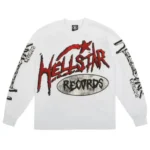 Men's White Hellstar Records Long Sleeve Tee