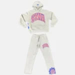 White/Pink SYNA Crest Pack Logo Sweatsuit