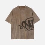 Brown Syna World T-shirt - Spray Paint Design