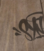 Brown Syna World T-shirt - Spray Paint Design - Image 2