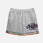 Grey Syna World Urban Striped Rainbow Shorts