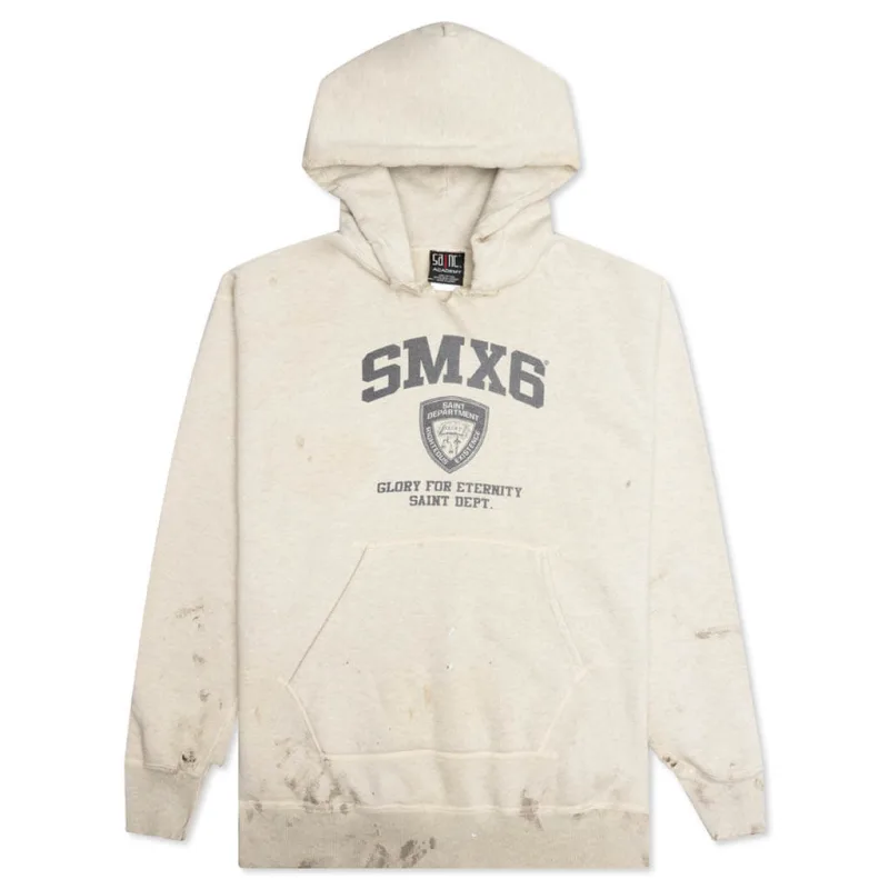 Saint Mxxxxxx X Shermer Academy Nypd Hoodie – Grey Saint Michael X Shermer Academy Nypd Hoodie
