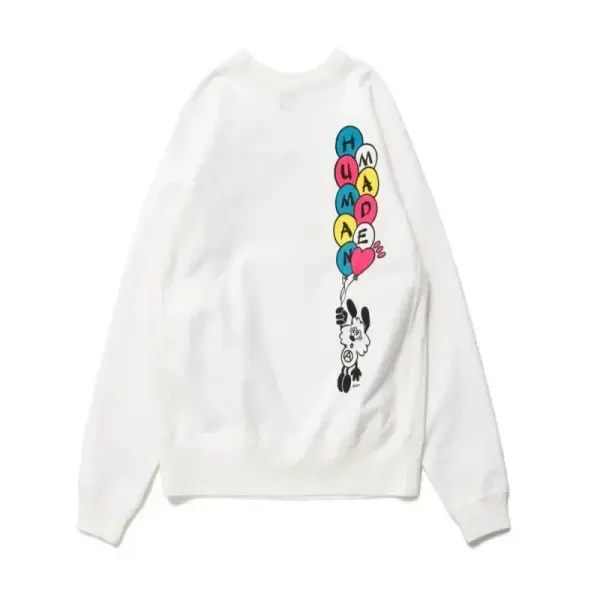White Verdy x Human Made Crewneck Sweatshirt