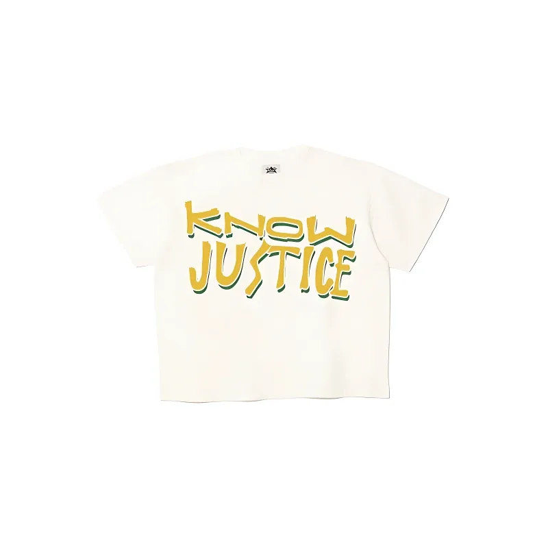 Barrier Worldwide Know Justice Know Peace Aged T-Shirt In Ivory