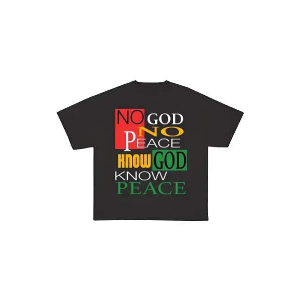Barrier Worldwide No God No Peace Aged T-Shirt
