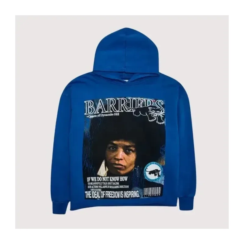Barriers Angela Davis Hoodie​ Blue