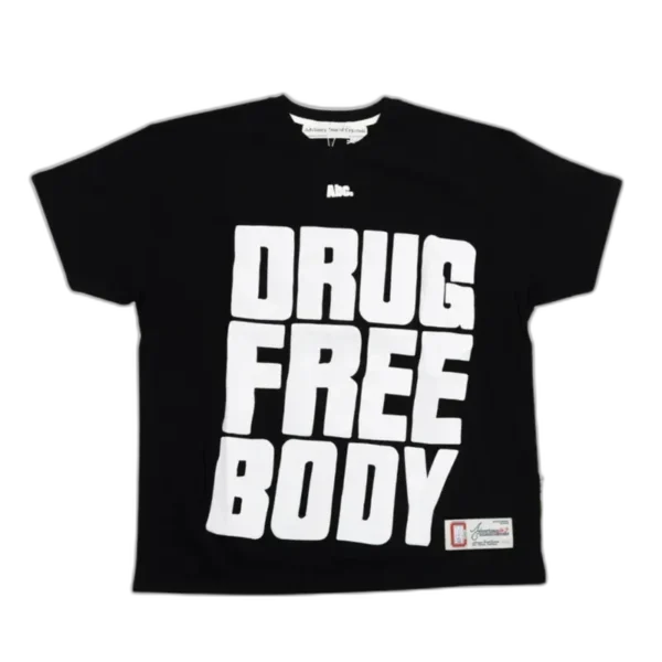 Black ABC Drug Free Body T-Shirt