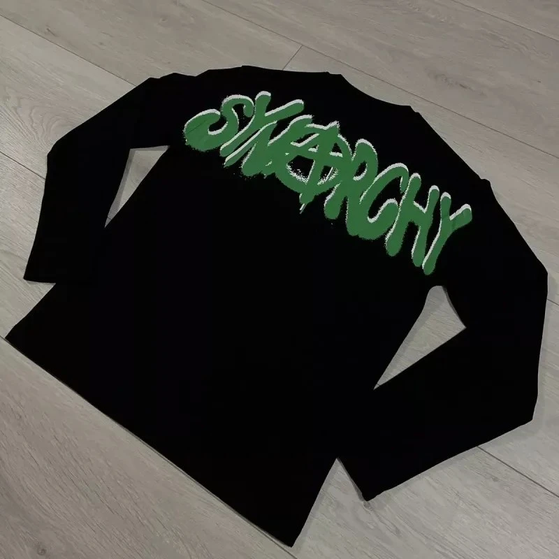 Black/Green Syna World Synarchy Long Sleeve Tee