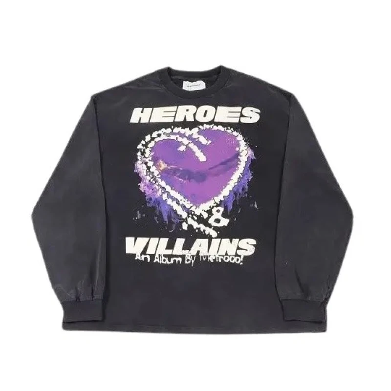 Black Hellstar Studios X Metro Boomin Heart On Fire L/S Tee