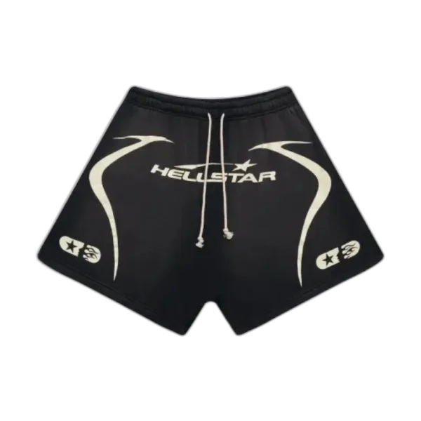 Black Hellstar Warm-Up Shorts